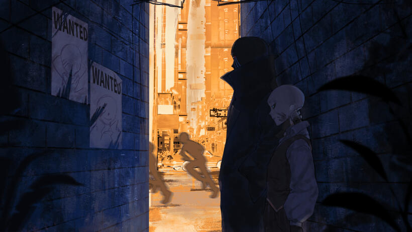 Half body | complex bg